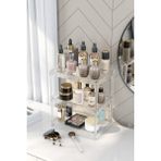 Pufwin Home Plastik Çift Katlı Makyaj Kozmetik Fırçalık Banyo Mutfak Ofis ve Ev Düzenleyici Çok Amaçlı Organizer