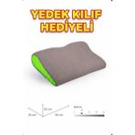Pufymax Boyun Fıtığı Yastığı,visco Ortopedık Boyun Destek Yastığı,boyun Düzleşmesi Omurga Dostu Yastık - 35 x 55 cm - Antrasit