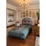 Pufymax Comfy Plus Oval Yeni Nesil Bohem Tekli Koltuk,yataklı Katlanır Berjer,yer Yatağı, Modüler Yapı 75X75|90 cm - Açık Yeşil