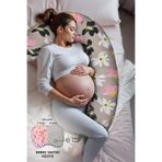 PUFYMAX Hamile yastığı,sarılma yastığı aktivite yastığı pamuk kumaş (Çiçekli)