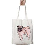 Pug Köpek En Çok Iki Taraf Kalıcı Yıkanabilir Okul Plaj Omuz Bez Çanta