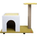 Pugalo Tırmalama Yataklı Kedi Küçük Kedi Evi Hardal (Catnipli) - Sarı