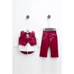 Pugi Baby 2042 0-3 Ay Şal Yaka Erkek Bebek Mevlüt Takımı