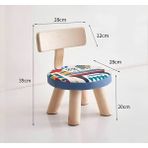 Pugimo Canvas-Mini Desenli Masif Çocuk Sandalyesi