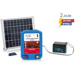 Puhu Ecos Eko Güneş Enerjili Elektrikli Çit Cihazı (2 Joule) (20W PANEL+12V/14AH Jel Akü)
