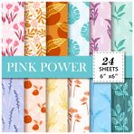 PUIKSXER 6 İnç Renkli Desen Karalama Defteri Kağıt Çiçek Tek Taraflı Tema Malzemesi Origami, Scrapbooking Malzemeleri, Önemsiz Günlüğü, Kendin Yap Kart Üretimi Arka Plan Dekoru - 24 Yaprak (1317)