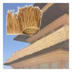 Pujindu Samandan Yapılmış Doğal Meksika Saz Çatısı, Tiki Saz Çatısı, Palmiye Saman Ruloları, Veranda Güneş Koruması İçin Tiki Kulübe Çimi (0.5X1m/15Pcs)