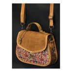 PUJİVA Etnik Tarz Kilim Desenli, Omuz Askılı, Fermuarlı, Kilitli, Gece, Günlük Çanta