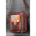 PUJİVA Pujiva-Etnik Tarz Kilim Desenli, Fermuarlı, Tokalı, Üç Cebli, Mix Renk Omuz Çanta, Telefonluk