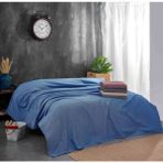 Pukka Home Hissue Lüx Pike Macar Desen Çift Kişilik - Saks Mavi