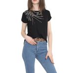 Pul Detaylı Bluz Siyah (SİYAH, L)
