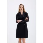 Pul Payet Detaylı Abiye Ceket Elbise | ELB36108 Siyah - 46