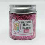 Pul Varak Gilding Flakes Sanatsal İnce Tanecik Kırpık Folyo Epoksi Reçine Nail Art 100 Cc Koyu Pembe