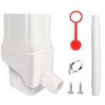 Pulems Yağmur Suyu Toplama Sistemi, Yağmur Namlusu Yönlendirme Kiti 2 "x 3" Standart Downspoutand'a Uyar, Beyaz