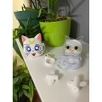 Puli Apple iPhone Pro/pro2 Nesil Kulaklık KILIFI_18W/20W Uyumlu Şarj Kablosu Ucu ve Şarj Başlığı Kılıfı - Renkli - KEDİCİK