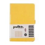 Pulko PND040 Sert Kapak 9X14CM 80GR.176 Sayfa Termo Deri Çizgili Not Defter - Limon Sarı