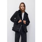 Pull & Bear Çift yüzlü uzun mont 07713338