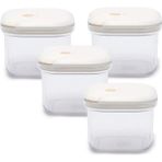 Pull Box Kavanoz 500 ml 4’lü Set - Beyaz