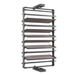 Pull-out ayakkabı rafı, 4-11 Tier 360° Pull-Out Ayakkabı Rafı Düzenleyici, İstiflenebilir Dolap ve Giriş Rafı, Yerden Tasarruflu Açık Gri Ayakkabı Dolabı (62x33x164.3cm)