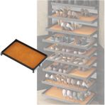 Pull-out ayakkabı rafı, Pull-Out Ayakkabı Rafı Düzenleyici - Dolap ve Mutfak için Yumuşak Kapanan Çekmece Depolama, Kaydırmalı Raflar, Yerden Tasarruflu Tasarım, Kahverengi (41x55cm)