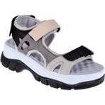 Pullman Sms Cırtlı Comfort Kadın Sandalet SMS-4740 SİYAH MULTİ - Siyah Multi