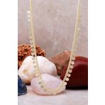 Pullu Altın Yaldızlı Gümüş Choker Kolye 7228