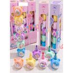 Pullu Ayıcık Yumurtlayan Fosforlu Kalem 1 Paket 5 Renk Pullu Ayıcık Figürlü İşaret Kalemi Mini 5 Li Fosforlu Kalem