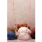Pullu Rose Gümüş Choker Kolye 6582