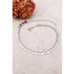 Pullu Sallantılı Rodyumlu Gümüş Halhal 276