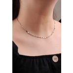 Pullu Tasarım Choker Gümüş Kolye 6586