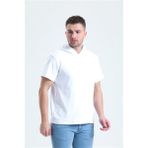 Pulur.co Beyaz Kısa Kollu Kapüşonlu Oversize Sweatshirt - XL