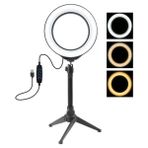 Puluz 6.2cm PKT3032 LED Işık 16CM Stand Youtubercanlı Yayın Selfie Tiktok MAKEUP-(5775) - 10 - 20 W - Gün Işığı