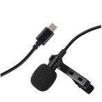 Puluz Type-C Profesyonel Telefon Youtuber Yaka Mikrofonu 1.5M-(5775)