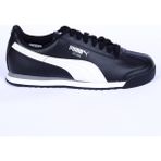 Puma 353572-11 Roma Deri Ortopedik Taban Siyah-Beyaz Sneaker Günlük Erkek Spor Ayakkabı - Siyah - Beyaz