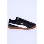 Puma 389406-05 Club 5V5 Deri Bağcıklı Rahat Taban Siyah-Beyaz Sneaker Günlük Erkek Spor Ayakkabı
