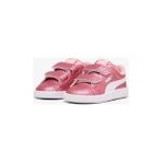 Puma 39468801 Smash 3.0 Glıt Glam V In Peach Whıte Çocuk Spor Ayakkabı - Fuşya