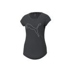 Puma 52032007 PERFORMANCE HEATHER CAT TE Koyu Gri Kadın Bisiklet Yaka Regular Fit T-Shirt
