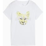 Puma 52655502 Graphics Running Slogan Tee Kadın Spor Tişört - Beyaz