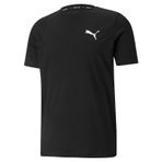 Puma 58672501 Active Small Logo Tee Erkek Siyah Günlük Stil Tişört