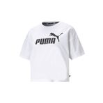 Puma 586866-02 Ess Cropped Logo Tee Beyaz Kadın T-Shirt