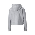 Puma 58687004 ESS Cropped Logo Hoodie TR Gri Kadın Kapüşon Yaka Normal Kalıp Sweatshirt