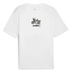 Puma 62800502 Graphics Bicycle Kick Tee Beyaz Erkek T-shirt