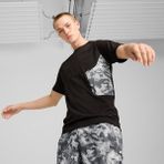 Puma 628047-01 Siyah Tech Allover Print Erkek T-Shirt
