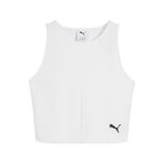 Puma 629765-02 Wardrobe Ess Ribbed Crop Top Kadın T-Shirt Beyaz