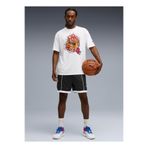 Puma 63289101 Hoopaverse Tee 3 Whit Beyaz Yuvarlak Yaka Regular Fit Baskılı Erkek T-Shirt
