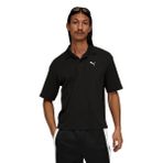 Puma 63436201 Essential Boxy Siyah Günlük Stil Polo Yaka Erkek T-Shirt
