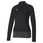 Puma 65693703 Siyah Teamgoal 23 1/4 Zip Top W Kadın Futbol Uzun Kollu Antrenman Üstü