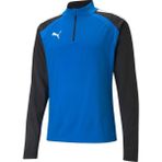 Puma 65723602 Teamliga 1 4 Zip Top Mavi Futbol Antrenman Uzun Kollu Erkek T-shirt