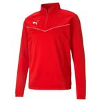 Puma 65739401 Kırmızı Teamrise 1/4 Zip Top Erkek Futbol Antrenman Uzun Kollu T-shirt