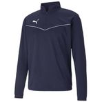Puma 65739406 Lacivert Teamrise 1/4 Zip Top Erkek Futbol Antrenman Uzun Kollu T-shirt